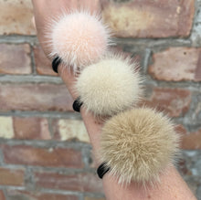 Load image into Gallery viewer, Mink Pom Pom Hair Bobbles
