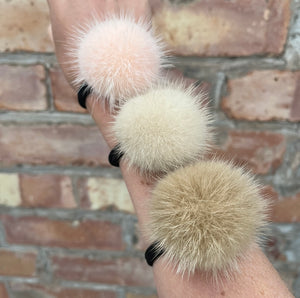 Mink Pom Pom Hair Bobbles