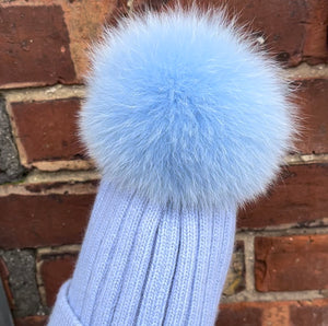 Luxury Cashmere Pom Pom Hats - Adults