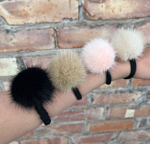 Mink Pom Pom Hair Bobbles