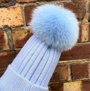 Luxury Cashmere Pom Pom Hats - Adults