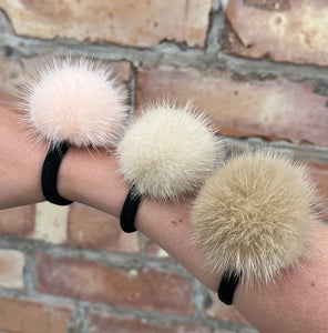 Mink Pom Pom Hair Bobbles