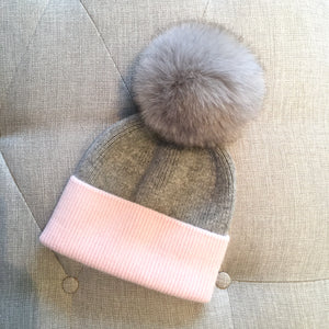 Luxury Cashmere Pom Pom Hats - Adults