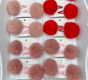 Children’s Pom Pom Hair Clips