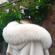 Load image into Gallery viewer, Cashmere Belted Coat with Fur Trim
