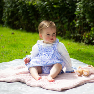 Floral Bow Dress & Bloomer Set