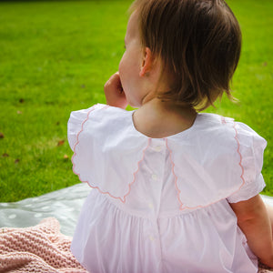 Hand Smocked Bow Romper