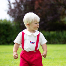 Load image into Gallery viewer, Embroidered Shirt &amp; Dungaree Set
