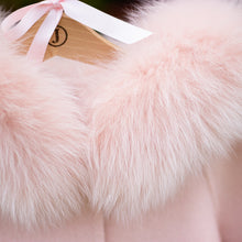 Load image into Gallery viewer, Pink Cashmere Jacket with Fur Trim
