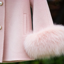 Load image into Gallery viewer, Pink Cashmere Jacket with Fur Trim
