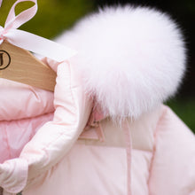 Load image into Gallery viewer, Snowsuit with Fur Hood - Pale Pink
