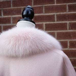 Pale Pink Belted Blanket Cape