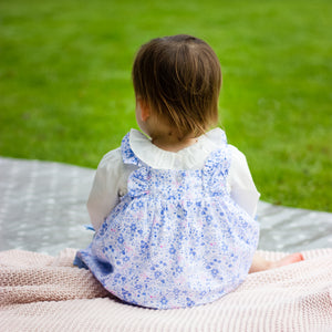 Floral Bow Dress & Bloomer Set