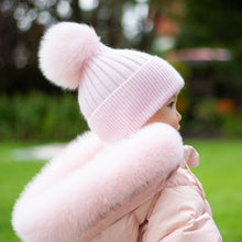 Load image into Gallery viewer, Pale Pink Cashmere Pom Pom Hat
