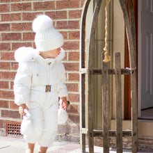 Load image into Gallery viewer, Snowsuit with Fur Hood - Winter White
