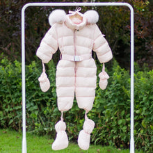 Load image into Gallery viewer, Snowsuit with Fur Hood - Pale Pink
