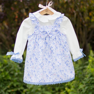 Floral Bow Dress & Bloomer Set