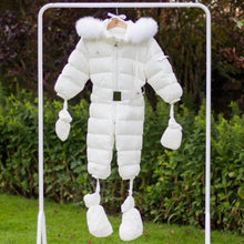 Load image into Gallery viewer, Snowsuit with Fur Hood - Winter White
