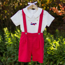 Load image into Gallery viewer, Embroidered Shirt &amp; Dungaree Set
