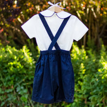 Load image into Gallery viewer, Smocked Sailboat Dungaree and Shirt Set
