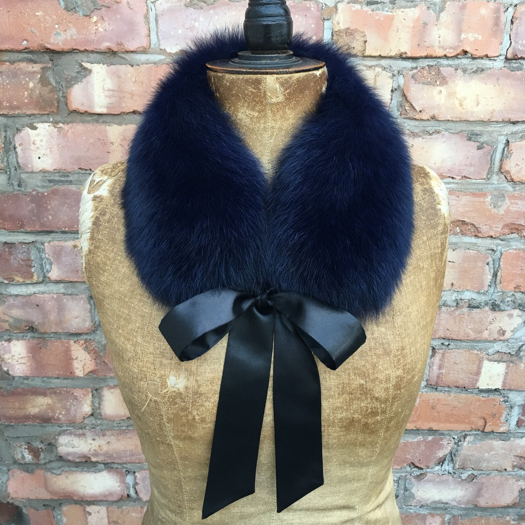 Fur Collar with Ribbon Ties – Jessica-Fay