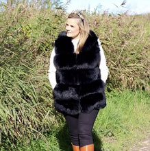 Load image into Gallery viewer, Fur Gilet with Hood
