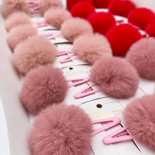 Load image into Gallery viewer, Children’s Pom Pom Hair Clips
