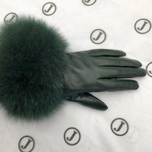 Load image into Gallery viewer, Fur Trimmed Leather Gloves
