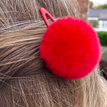 Load image into Gallery viewer, Children’s Pom Pom Hair Clips
