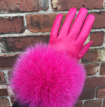 Load image into Gallery viewer, Fur Trimmed Leather Gloves
