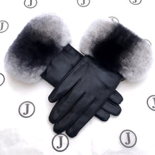 Load image into Gallery viewer, Fur Trimmed Leather Gloves
